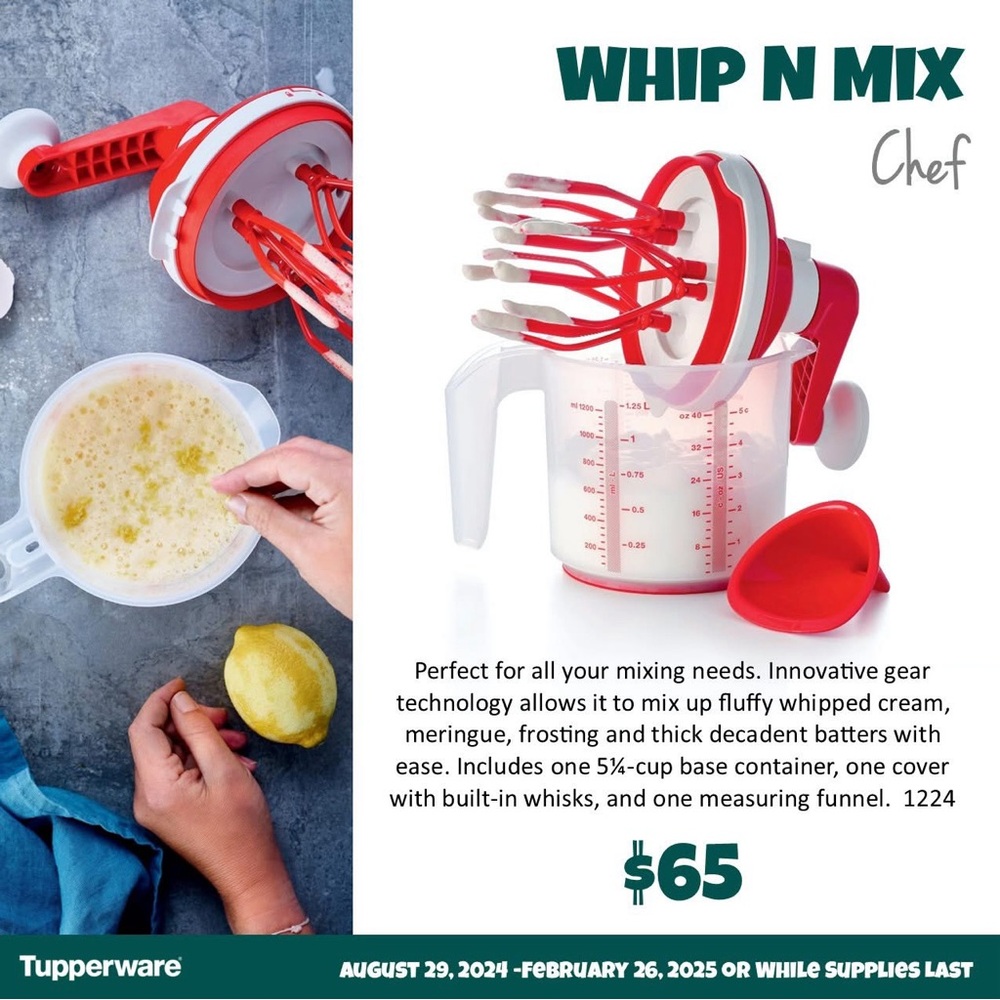 NWT Tupperware Whip n Mix Chef